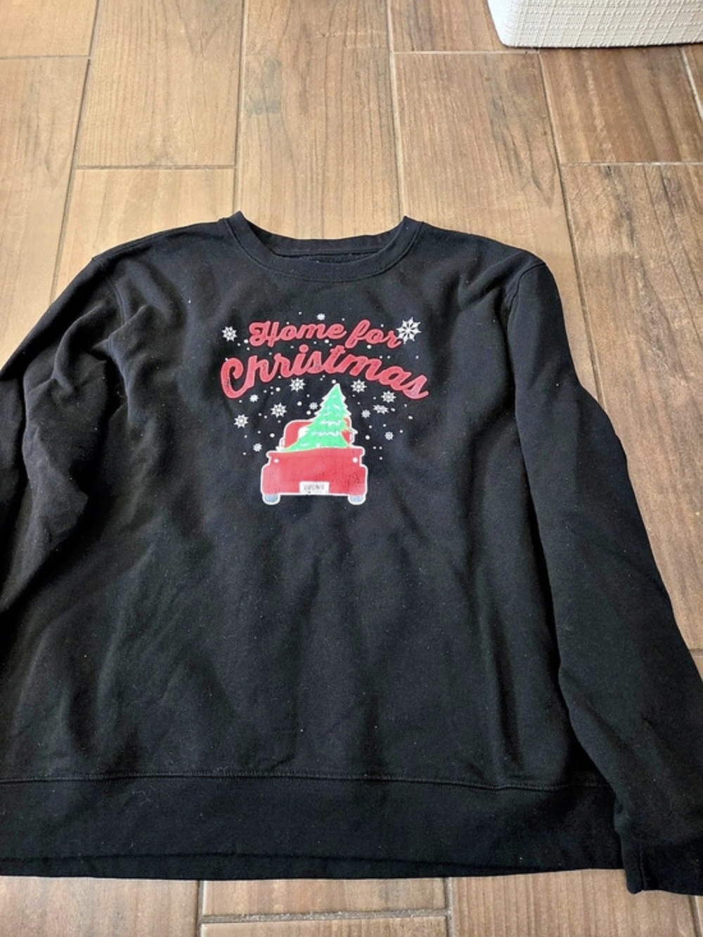 Home Free Holiday Graphic Sweatshirt 2XL in Black